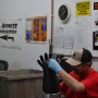 Rubber glove visual inspection test