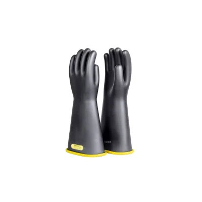 Chance PSC216YB: 16" Class 2 Rubber Gloves - Yellow/Black (Max Use: 17kV)