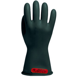 Salisbury Class 0 Rubber Gloves Black 11" (Max Use: 1kV)