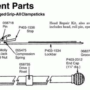 Replacement parts for Chance single-piece and hinged shotguns (grip-all clampsticks)