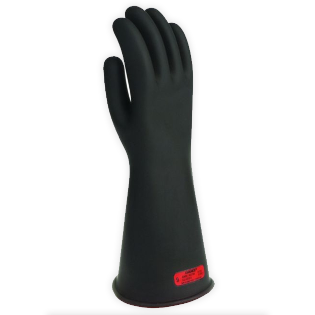 Chance Class 0 Rubber Gloves Black 11" (Max Use: 1kV)