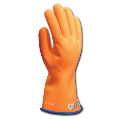 Salisbury Class 0 Rubber Gloves Blue/Orange 14" (Max Use: 1kV)