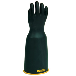 Salisbury Class 2 Rubber Gloves Yellow/Black w/ Bell Cuff 14" (Max Use: 17kV)