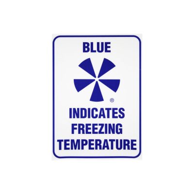 IceAlert® ADS100: Transparent Static Cling Sign for Exit Doors; 7" x 10"