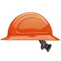 orange full brim hard hat