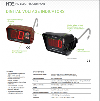 HD Electric Digital Voltage Indicators; DVI-500 – Arnett Industries, LLC