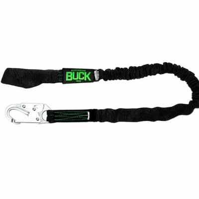 Buckingham 6' BUCKYARD™ Energy Absorbing Lanyard w/ Loop & Snap; Black; 84V1E16S1