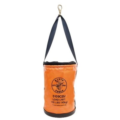 Klein Utility Bucket, Vinyl Tool Bucket with Top Close, Swivel Snap, 12-Inch (5109CSV)