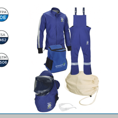 Enespro "AGP" 40 Cal Arc Flash Kit w/ Lift Front Hood & Fans; No Gloves; ARC40KITFANNG