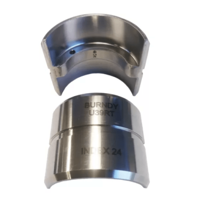 Burndy Stainless Steel Circular Non-Butting Twin U Die, 750 kcmil CU, 600 Flex, Black, Index 24; U39RT