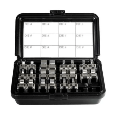 Burndy Stainless Steel W Die Kit for Aluminum Connectors #8 AWG-350 kcmil (11 Sets); WDIEKITAL