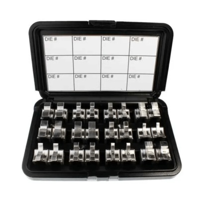 Burndy Stainless Steel W Die Kit for Copper Connectors #8 AWG-500 kcmil (12 Sets); WDIEKITCU