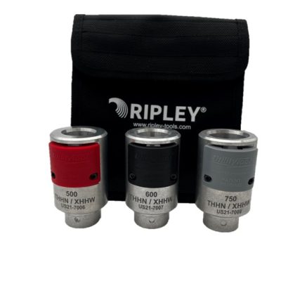 Ripley VariStrip™ Series Kit of 3 larger bushings & pouch; 500 MCM – 750 MCM AWG; US21-7215