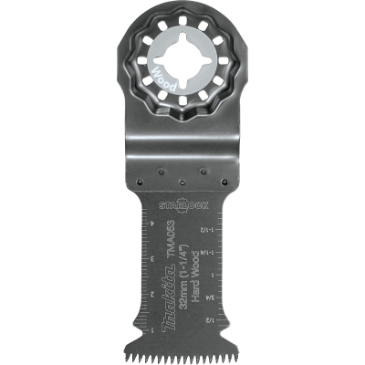 Makita B-67072: Starlock® Oscillating Multi‑Tool 1‑1/4" Bi‑Metal Curved Plunge Cut Blade with Japanese Tooth Design
