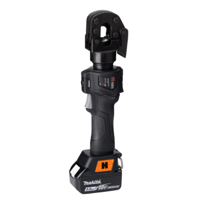 Huskie SLA-MKS724H: 8 Ton Inline Guillotine Latch-Head Hard Metal Cutter Kit, (2) Makita™ Lithium-Ion 5.0Ah Batteries, 120VAC Charger, Tool Bag