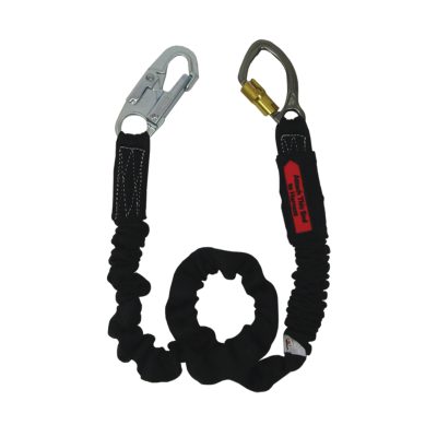 Bashlin 2315-#HL: 2" tubular nylon web with polyester shock absorbing core, a SL6650A snaphook and a 3005A carabiner - 4 feet
